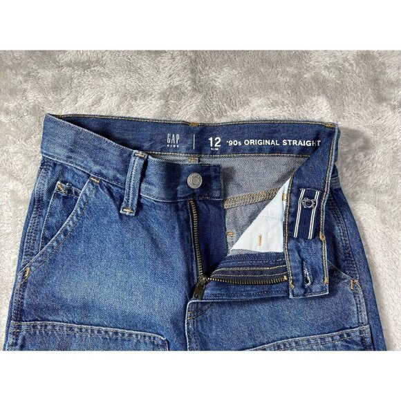 GAP Kids ’90s Original Straight Jeans - Size 12 Slim - Picture 3 of 10